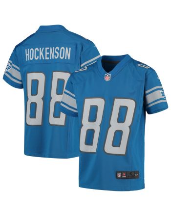 T.J. Hockenson 88 Detroit Lions YOUTH Game Jersey - Blue