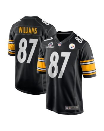 Rodney Williams 87 Pittsburgh Steelers 2023 Playoffs Patch Game Men Jersey - Black