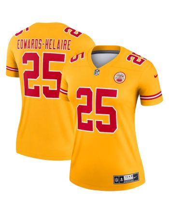 Clyde Edwards-Helaire 25 Kansas City Chiefs Women Inverted Legend Jersey - Gold