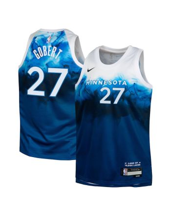 Rudy Gobert 27 Minnesota Timberwolves 2023/24 City Edition Swingman YOUTH Jersey - Blue