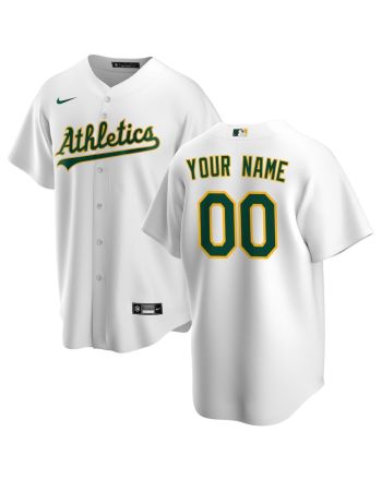 Oakland Athletics Home Custom Men Jersey - White