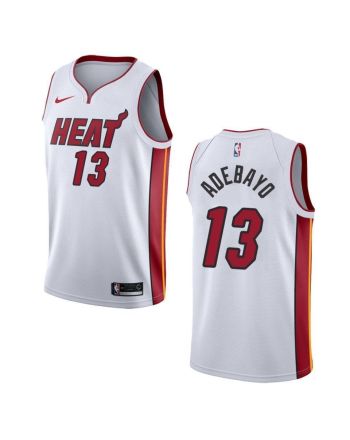 Men's Miami Heat 13 Bam Adebayo Association Swingman Jersey - White