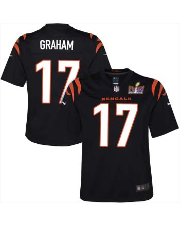 Shayne Graham 17 Cincinnati Bengals Super Bowl LVIII YOUTH Home Limited Jersey - Black