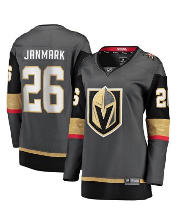 Women's Mattias Janmark Gray Vegas Golden Knights 2017/18 Home Breakaway Jersey Jersey