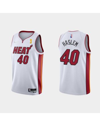 Miami Heat 40 Udonis Haslem Champions Cup 2023 Patch White Jersey