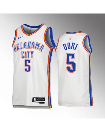 Oklahoma City Thunder Luguentz Dort 5 2022-23 Association Edition White Jersey