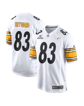 Connor Heyward 83 Pittsburgh Steelers 2023 Playoffs Patch Game Men Jersey - White