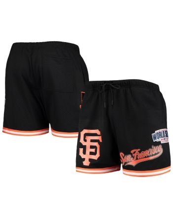 San Francisco Giants Team Logo Mesh Shorts - Black, Men