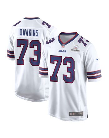 Dion Dawkins 73 Buffalo Bills 2024 Divisional Patch Game Men Jersey - White