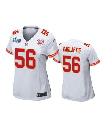 George Karlaftis 56 Kansas City Chiefs Super Bowl LVII Game Jersey - Women White