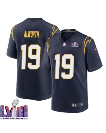 Lance Alworth 19 Los Angeles Chargers Super Bowl LVIII Men Alternate Game Jersey - Navy