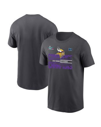 Minnesota Vikings 2022 NFC Conference Champions T-Shirt - Anthracite