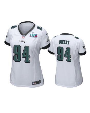 Josh Sweat 94 Philadelphia Eagles Super Bowl LVII White Game Jersey - Women