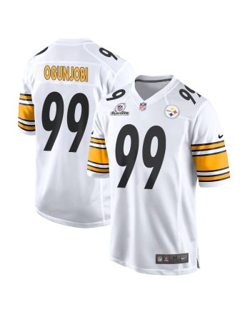 Larry Ogunjobi 99 Pittsburgh Steelers 2023 Playoffs Patch Game Men Jersey - White