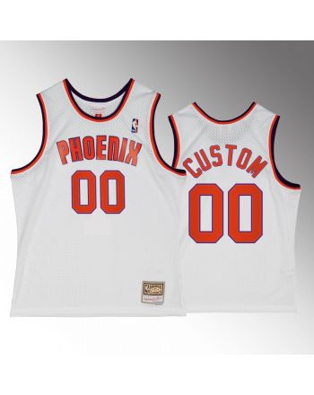 Custom 00 Phoenix Suns Alternate White Hardwood Classics Jersey