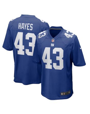 Kaleb Hayes 43 New York Giants Men Team Game Jersey - Royal