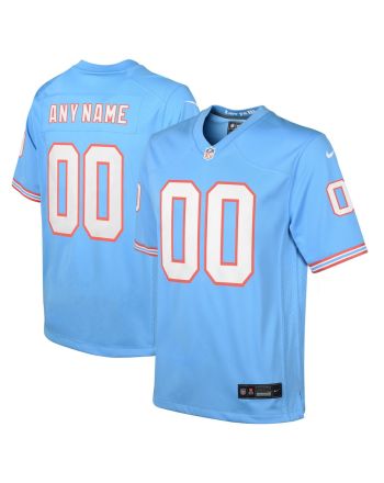 Tennessee Titans Custom YOUTH Oilers Throwback Game Jersey - Light Blue