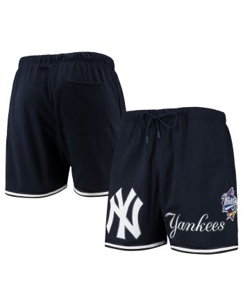 New York Yankees Team Logo Mesh Shorts - Navy, Men