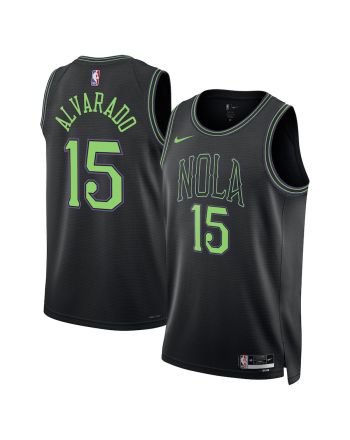 Jose Alvarado 15 New Orleans Pelicans 2023/24 City Edition Swingman Jersey - Black