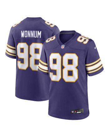 D.J. Wonnum 98 Minnesota Vikings Classic Game Men Jersey - Purple