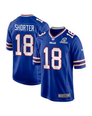 Justin Shorter 18 Buffalo Bills 2023 Playoffs Patch Game Men Jersey - Royal