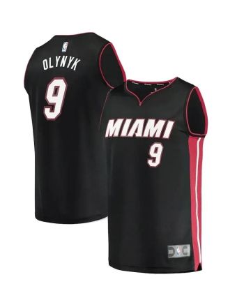 Kelly Olynyk Miami Heat Fast Break Jersey Black - Icon Edition