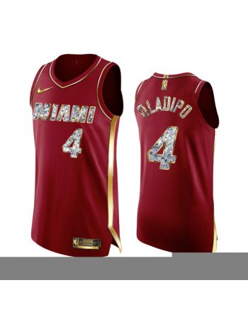 Victor Oladipo Red 4 Miami Heat 2022 Playoffs Jersey Diamond Edition