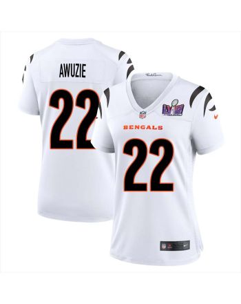 Chidobe Awuzie 22 Cincinnati Bengals Super Bowl LVIII Women Away Limited Jersey - White