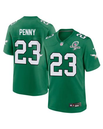 Rashaad Penny 23 Philadelphia Eagles 2023 Playoffs Patch Alternate Game Men Jersey - Kelly Green