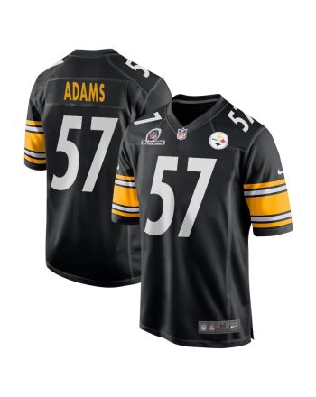 Montravius Adams 57 Pittsburgh Steelers 2023 Playoffs Patch Game Men Jersey - Black