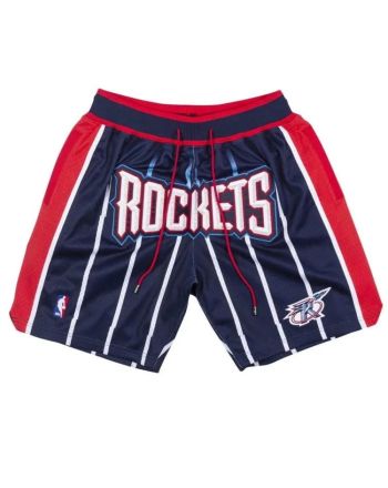 Houston Rockets NBA Retro Shorts - Navy/Red