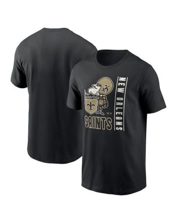 New Orleans Saints Lockup Essential T-Shirt - Black