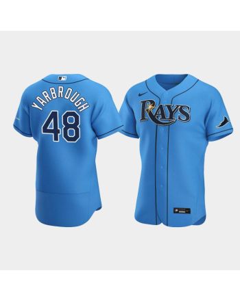 Men's Tampa Bay Rays Ryan Yarbrough 48 Light Blue Alternate Jersey Jersey