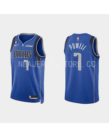 Dallas Mavericks 7 Dwight Powell 2022-23 Icon Edition Royal Men Jersey