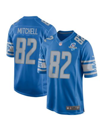 James Mitchell 82 Detroit Lions 2023 Playoffs Patch Game Men Jersey - Blue