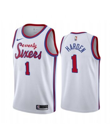 James Harden Philadelphia 76ers White 1 Classic Edition Jersey 2022 Trade - Men Jersey