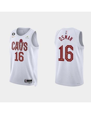 Cleveland Cavaliers 16 Cedi Osman 2022-23 Association Edition White Men Jersey