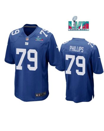 Tyre Phillips 79 New York Giants Super Bowl LVII Super Bowl LVII Royal Men Game Jersey