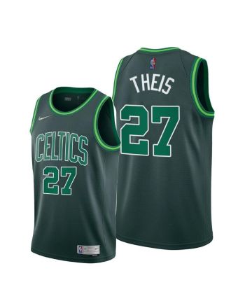 Daniel Theis 27 Boston Celtics 2022 Earned Edition Green Jersey Diamond Badge - Men Jersey