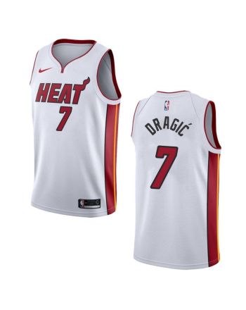 Men's Miami Heat 7 Goran Dragic Association Swingman Jersey - White