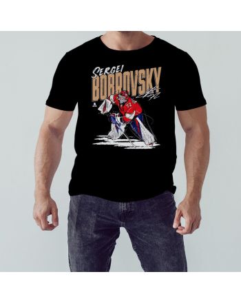 Florida Panthers Sergei Bobrovsky Chisel Signature T-Shirt- Black