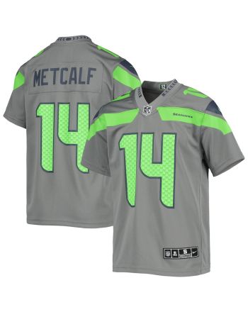 DK Metcalf 14 Seattle Seahawks Youth Inverted Team Game Jersey - Gray