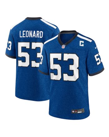 Shaquille Leonard 53 Indianapolis Colts Indiana Nights Alternate Game Men Jersey - Royal