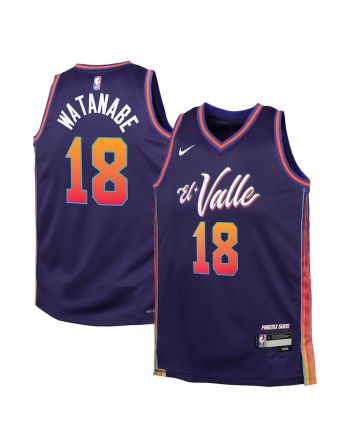 Yuta Watanabe 18 Phoenix Suns 2023/24 City Edition Swingman YOUTH Jersey - Purple