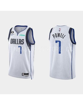 Dallas Mavericks Dwight Powell 7 2022-23 Association Edition White Men Jersey Swingman