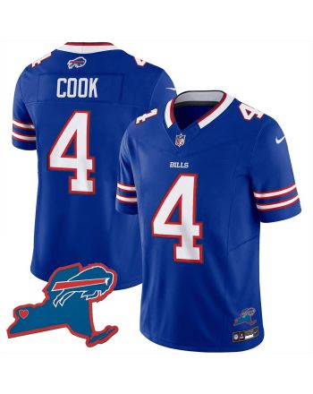 James Cook 4 Buffalo Bills New York Patch Game Men Jersey - Royal