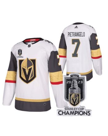 Alex Pietrangelo 7 Vegas Golden Knights 2023 Stanley Cup Champions Patch Breakaway Jersey - White