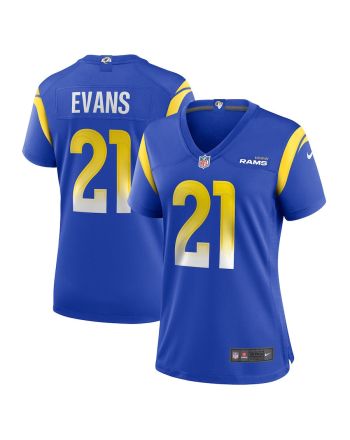 Zach Evans 21 Los Angeles Rams Game Women Jersey - Royal