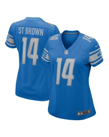 Amon-Ra St. Brown Detroit Lions Women's Game Player Jersey - Blue Jersey