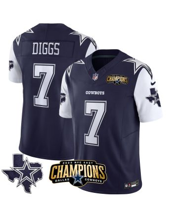 Trevon Diggs 7 Dallas Cowboys 2023 NFC East Champions Patch Game Men Jersey - Navy